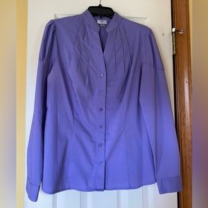 Purple Worthington Stretch women’s button down blouse